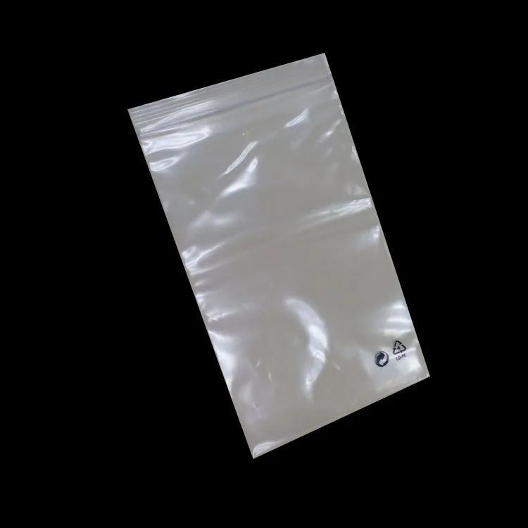 Биоразлагаемая прозрачная сумка LDPE с застежкой-молнией и принтом логотипа на