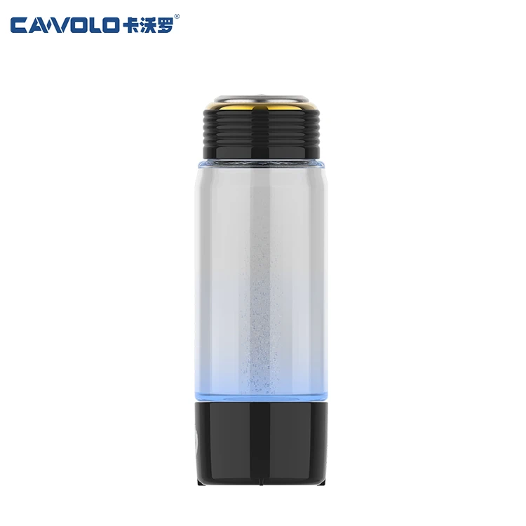 Portable 400ml spe pem tech glass hydrogen water bottle generator 5000 ppb