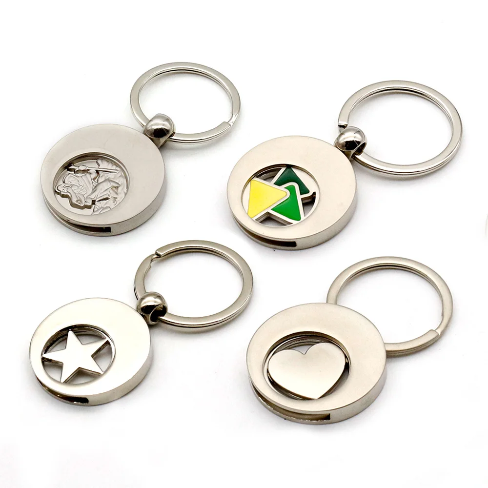 Gold Metallic Keychain Make Your Own Logo Metal 3D KeyChain Parts Wholesale Metal Souvenir Custom Metal Enamel Keychain