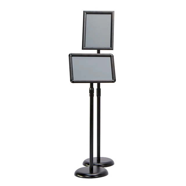 Factory Direct Sale Floor Standing Poster Display Rack Height Adjustable A2 A3 A4 Poster Stand with Snap Frame