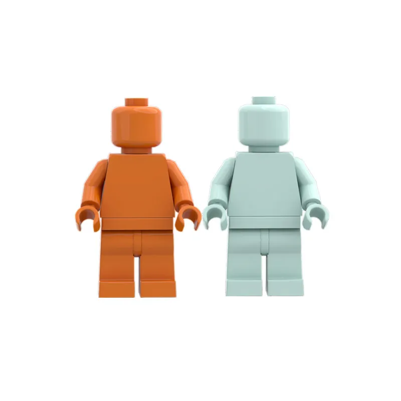 Classic Blank Unprinted Pure Color Plain Figure MOC Mini figures Building Blocks Bricks Mini Action Figures