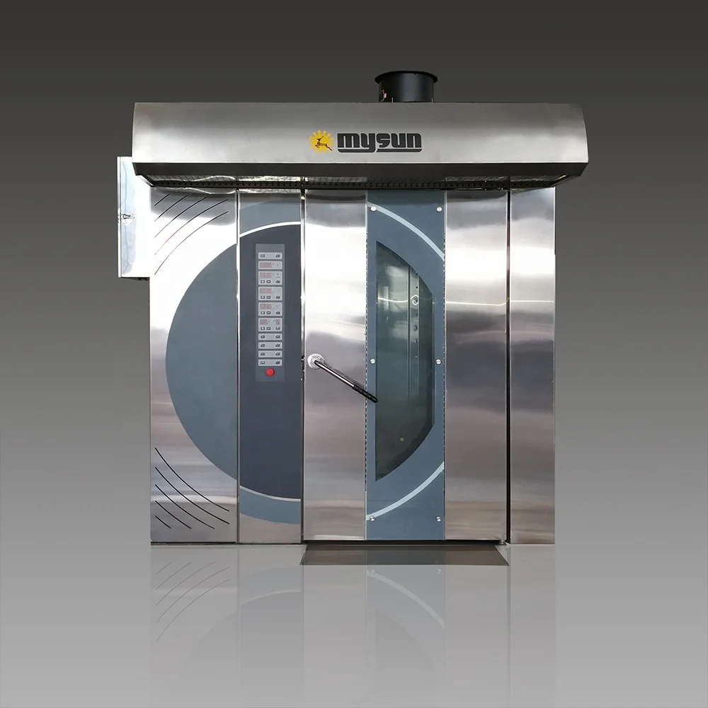 
Hot Sale CE approved 32 trays Commercial Industrial diesel rotary convection rack oven for Bread Baking Oven 