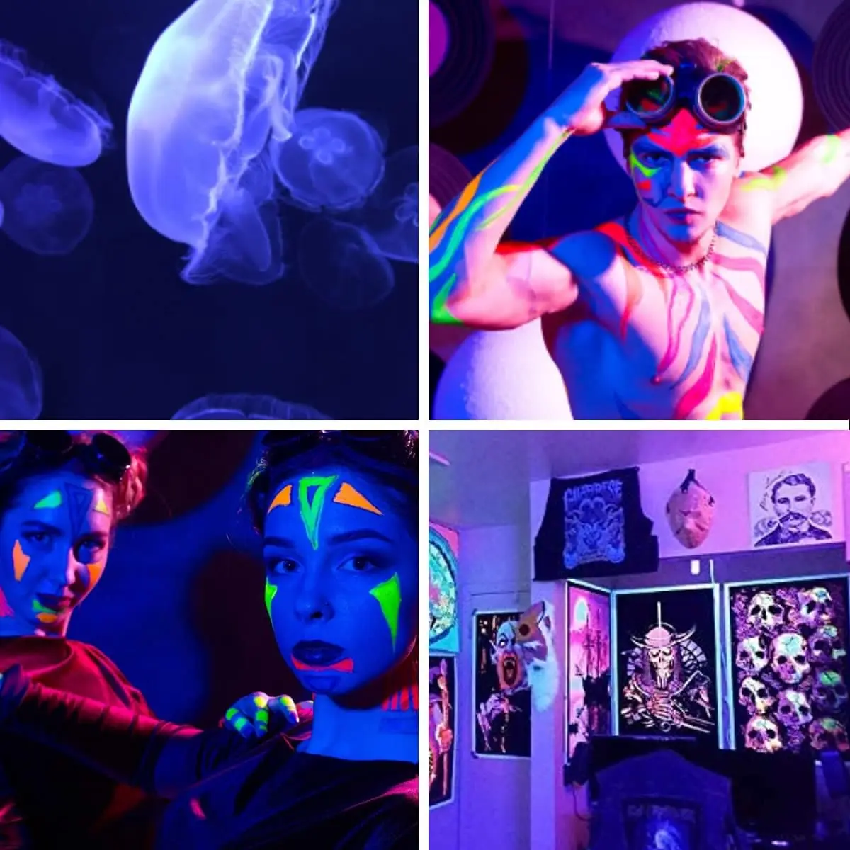 400W LED UV Lights for Glow Party 110V 220V Waterproof Blacklight Floodlight 395nm Spotlight Purple Lamp for Halloween Decor
