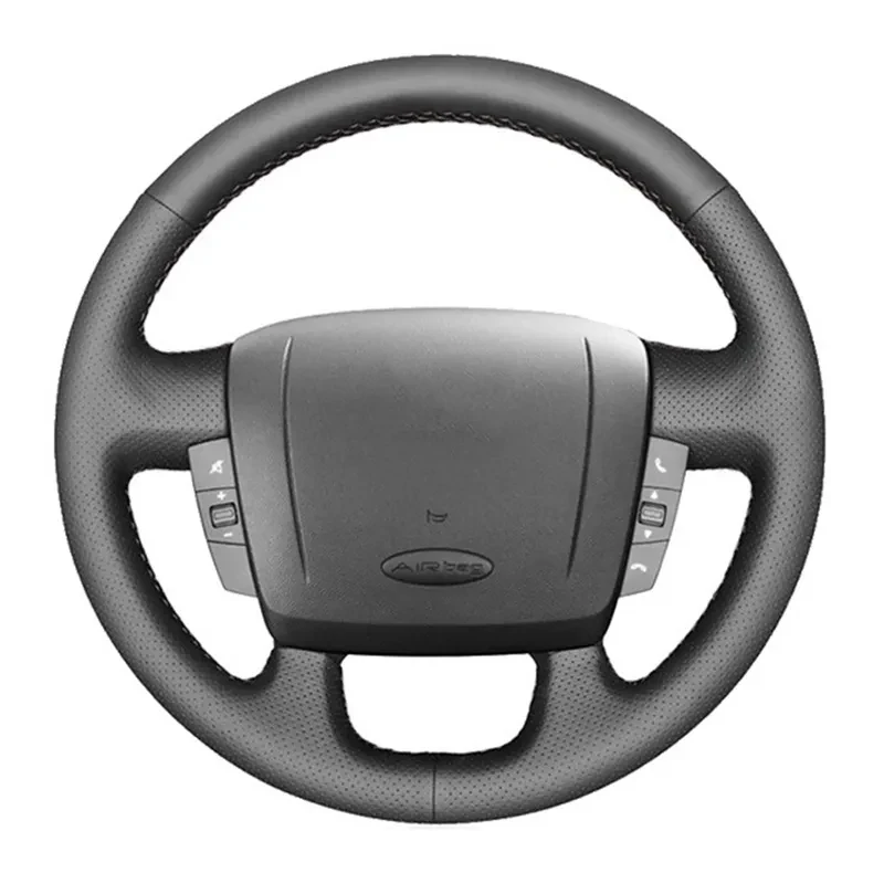 Customized Genuine Leather Braid Car Steering Wheel Cover For Fiat Ducato Peugeot Boxer Citroen Jumper Relay Ram ProMaster