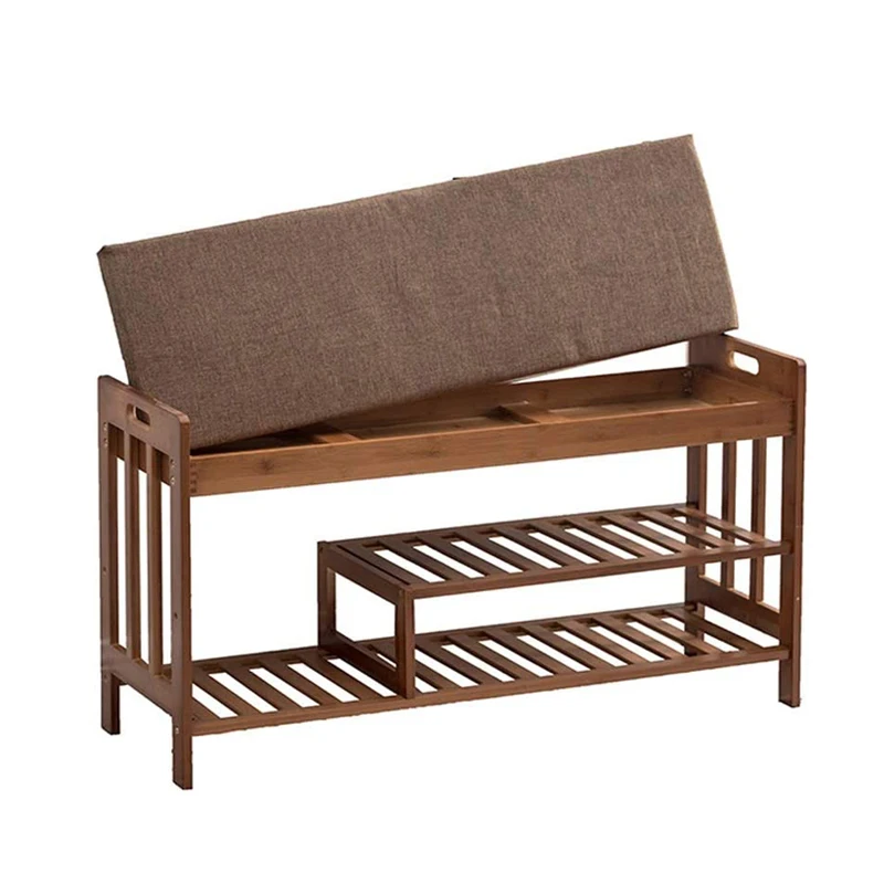 Bamboo Porch Change Shoes Stool the Shoe Frame that Contains Cushion Sitting  Remove Shoes Rack