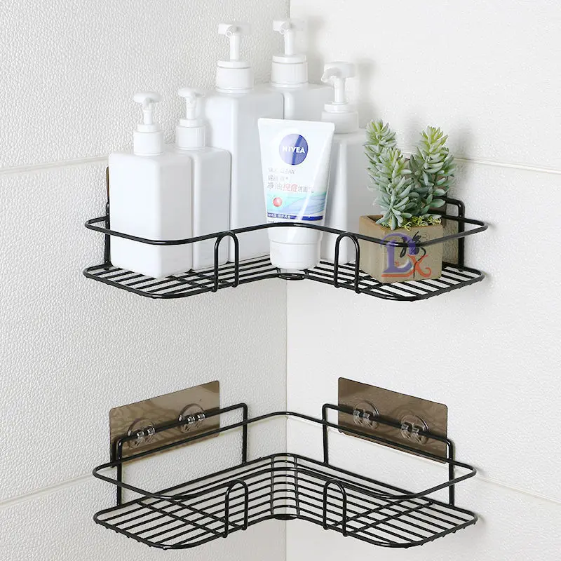 Hole-free triangle storage rack Corner storage rack bedroom wall hanging kitchen bathroom bathroom storage rack