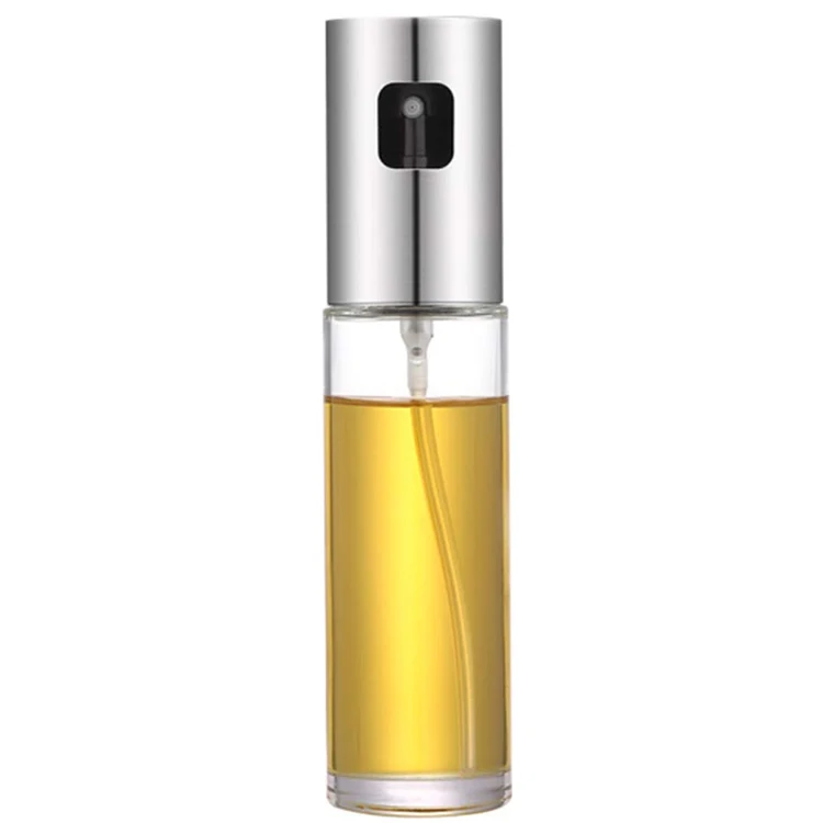 Cylinder Empty 100ml Oil Sprayer Glass Bottle for Cooking Olive Oil Spritzer Air Fryer Vinegar Vegetable Oil Dispenser Portable