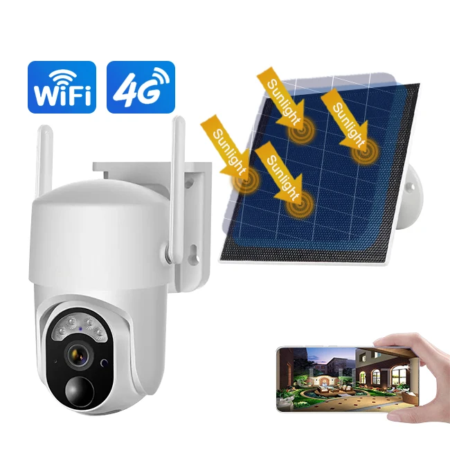 Enxun 3MP WIFI camera light with sim card Wireless street panel for trail camera Waterproof Outdoor CCTV PTZ 4G Solar Camera
