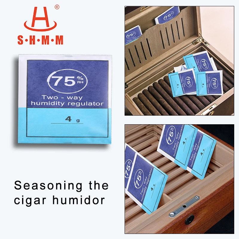 
RH75% two way natural fiber moisture humidity control stabilizer bag pack tablet 4g for cigar humidor tobacco cigarette cuban 