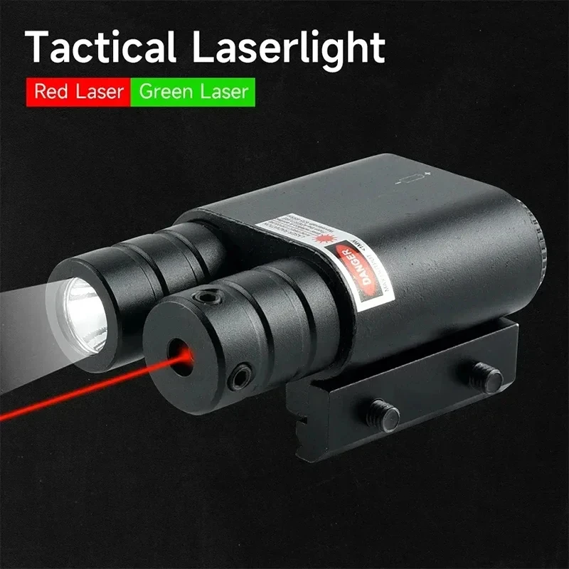 Tactical Red Dot Laser Sight Flashlight Combo Shockproof Calibrator Hunting Laser + Remote Control Switch