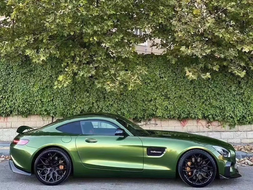Mamba Green Super Glossy Metallic Vehicle Vinyl Wrap Colors For Car 1.52*17M