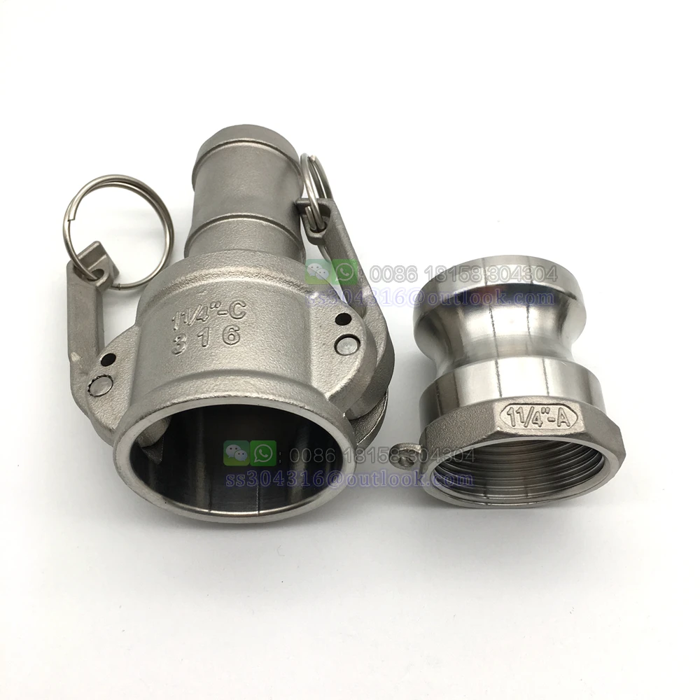 Муфты camlock из нержавеющей стали 1/2-2 дюйма Тип C адаптер для мусорного насоса наружная муфта с внутренней резьбой трубы SS 304 Max 250 psi