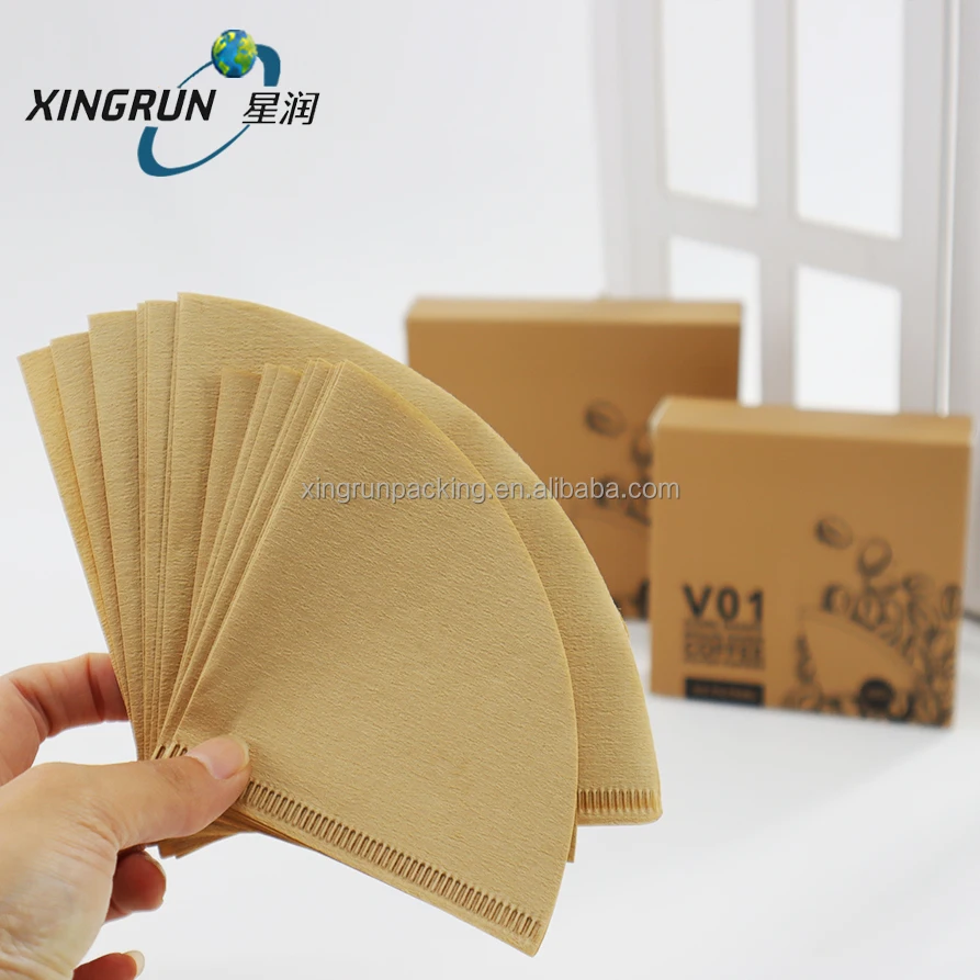 Usesoon new arrival fan sector shape pour over coffee filter paper 101 102 104 bleached and bleached cold brew