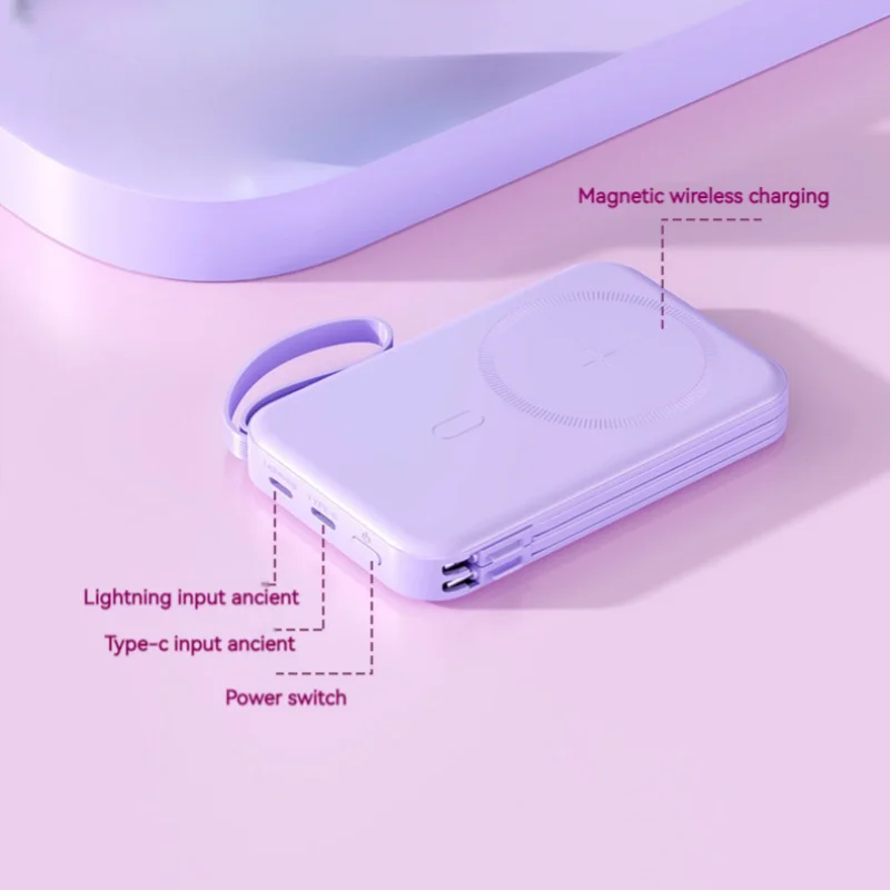Belt Line Fast charging power bank 20000mAh Magnetic Wireless charger Portable Charger