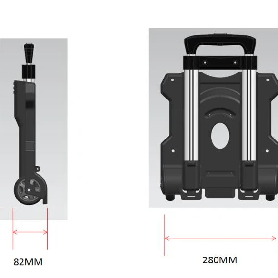 2023 new lightweight plastic foldable luggage cart from ningbo wahsun