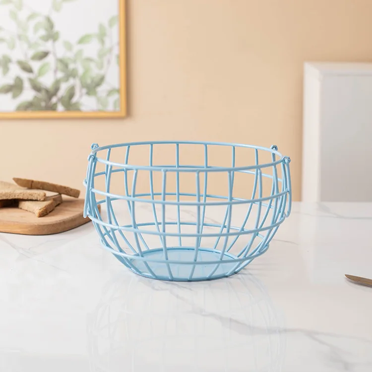 Egg basket wire ceramic egg basket chicken shaped hen egg holder fruit basket