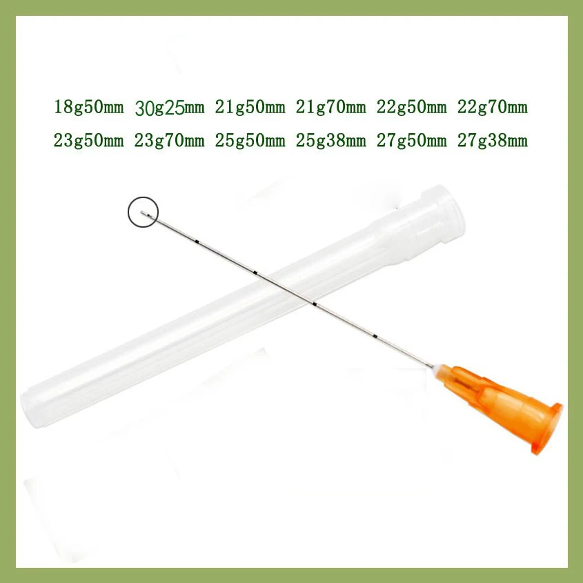 Hot Sale 25 Gauge Dermal Filler Nano Micro Cannula Fine Micro Canula needle 25g 50mm