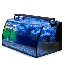 8 Gallon(30L) hygger Aquarium Fish Tank with Water Pump & LED Lamp