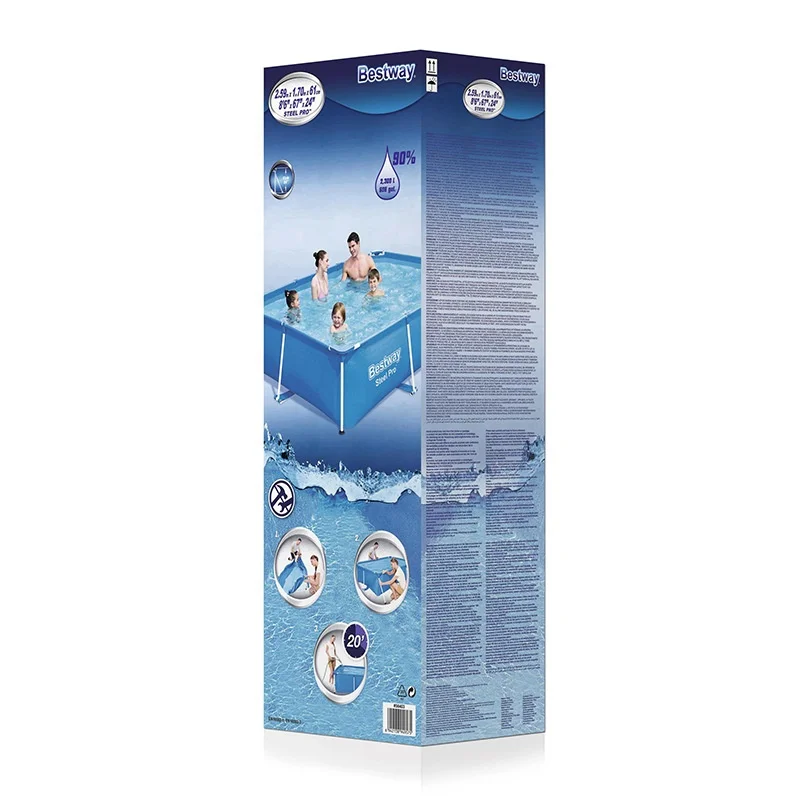  Bestway 56403 2 6 м прямоугольная стальная рама открытый бассейн для