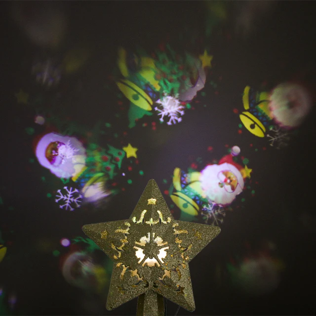 Custom Gold Sliver 3D Glitter Star Snowflake Light Christmas Tree Light  Christmas Tree Topper Star  Christmas Tree Ornaments