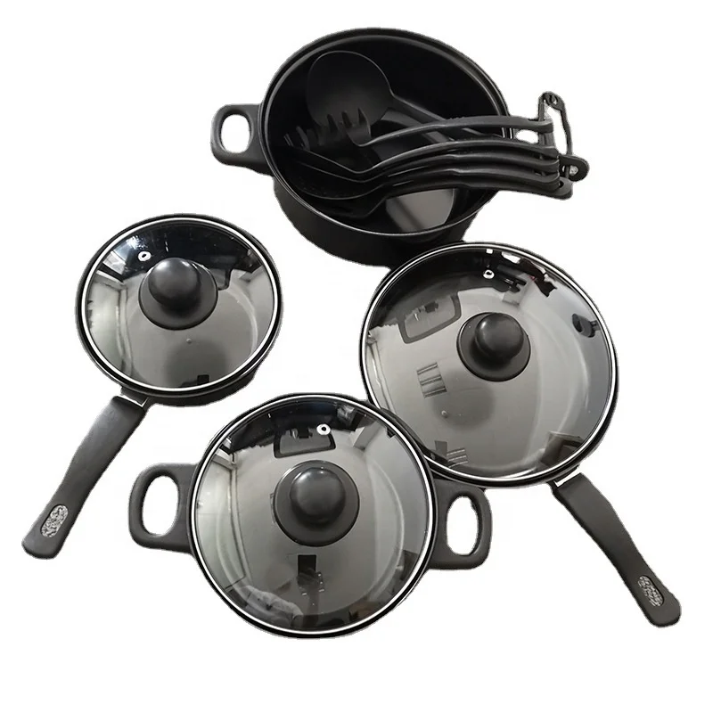13 pieces non stick cooking pot set kitchen fry pan stainless steel cookware sets Kitchen Cooking Non Stick Pan
