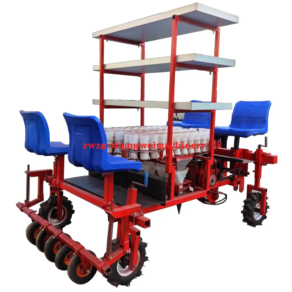 2ZBX-4A tractor-drawn vegetable seedling transplanter cabbages planting machine for farm machinery