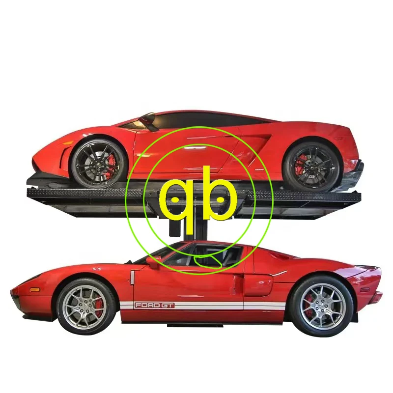 Single Post two Level Car Parking Lift System One Pole Parking lifts For Vehicle Home Hydraulic Mechanical Garage Equipment