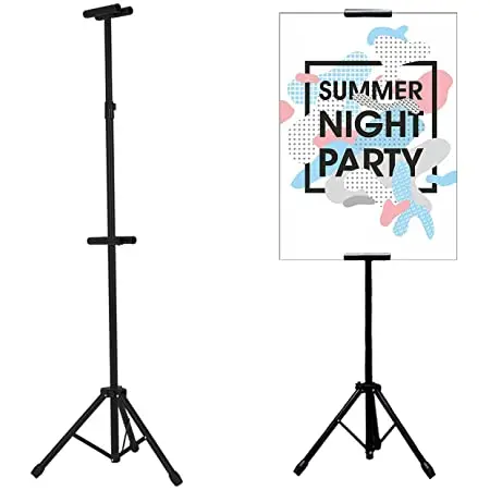 Heavy Duty Tripod Banner Stand Black Stainless Steel Tripod Banner Stand for Advertising