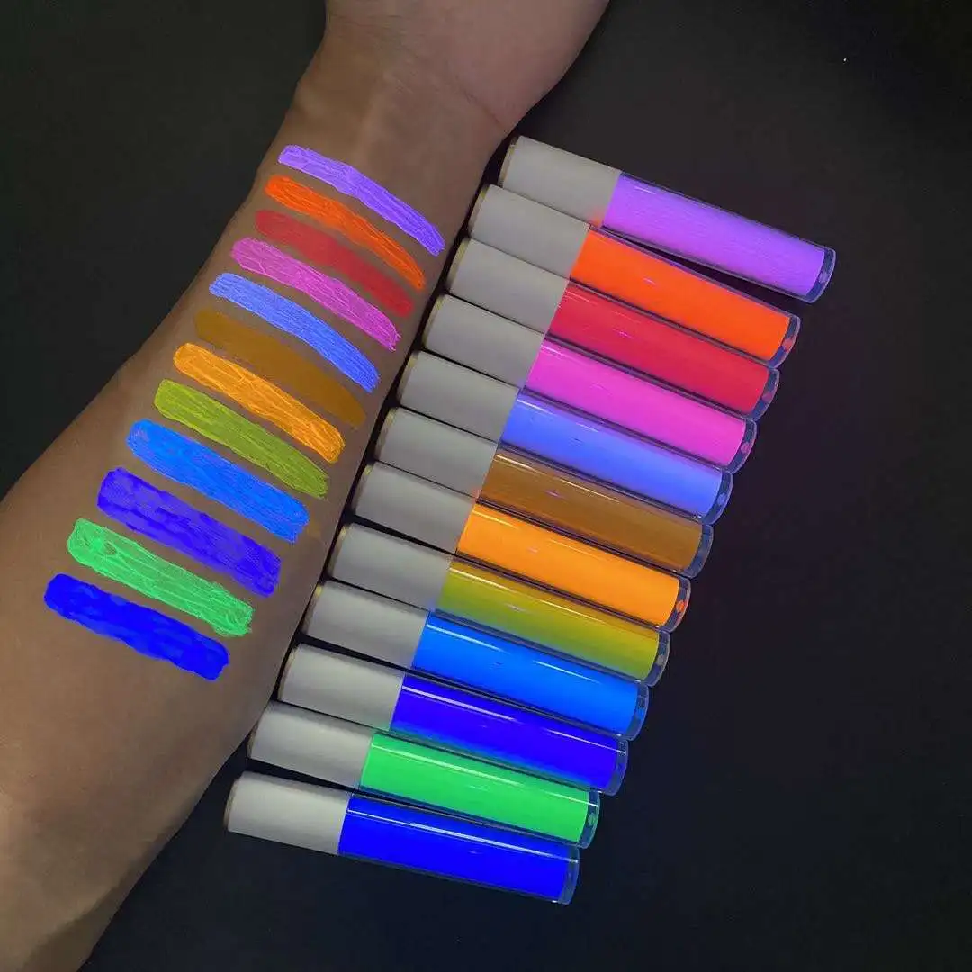 Custom makeup available wholesale waterproof eyeliner fluorescent neon color liquid Eye liner neon colorful non-smudge eyeliner