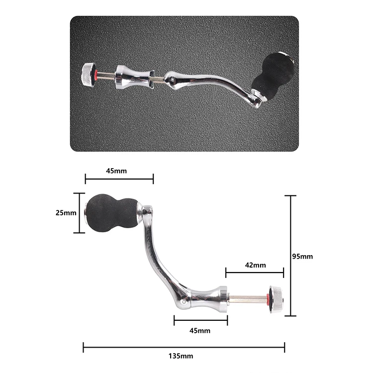 CASTSOON Plum Blossom Plastic Foldable Rocking Arm Spare Parts Accessory Spinning Fishing Reel Handle Knob