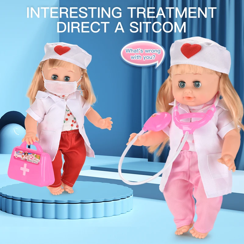 Pretend Play Set,Baby Doll Doctor Kit for Kids Includes 15 Inch Baby Doll Toy,Reborn Baby Dolls