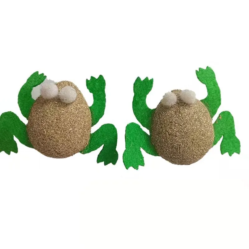 Wholesale Catnip Frog Cat Snacks Funny Cat Toys Teeth Molar Stick Teeth Cleaning Crab Ball