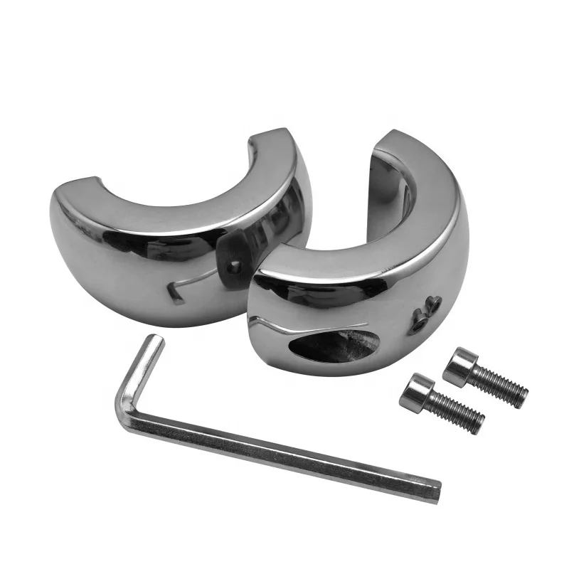 Height 30/40/60mm stainless steel testicle Ball Stretcher Scrotum cock ring metal locking pendant Weight for male sex toy