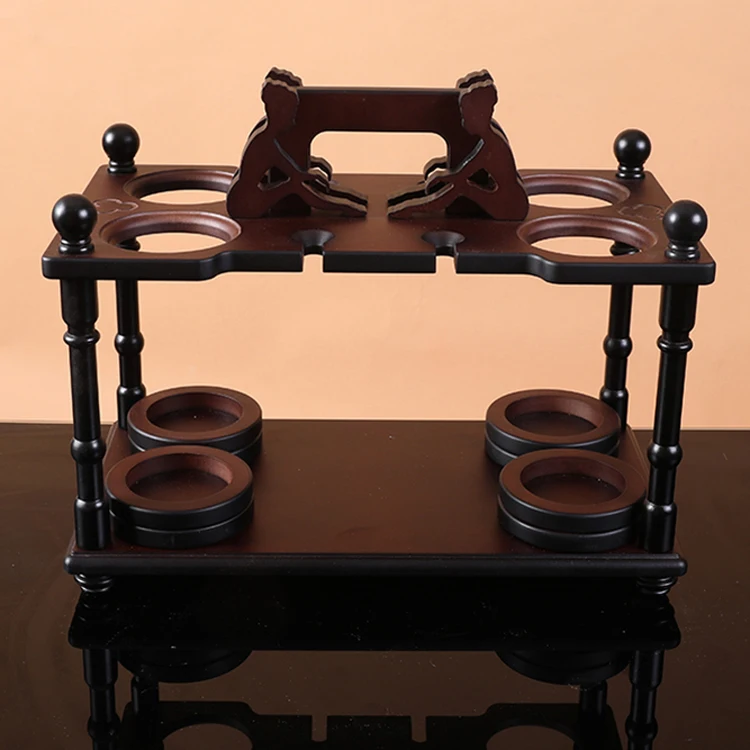 Wood Wine Glass Bottle Tree Rack Stand Holder