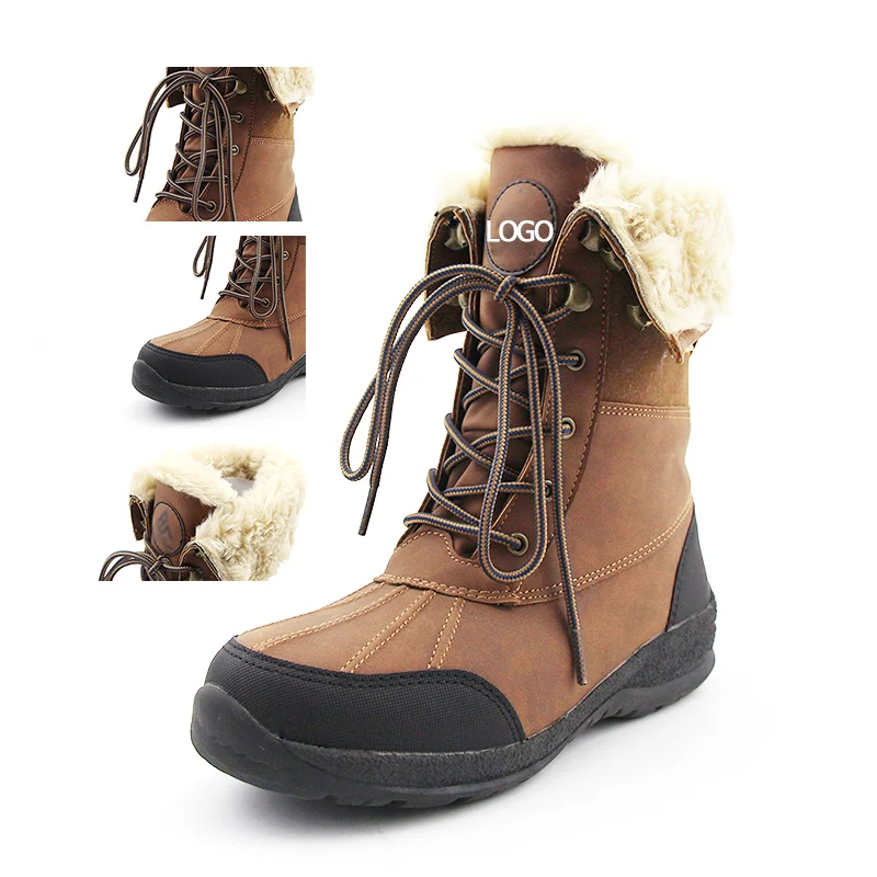 anti-slip snow boots winter snow cow suede boots