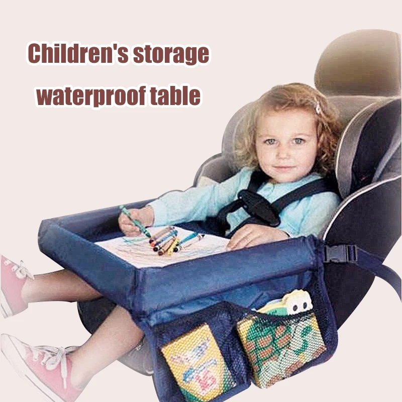 Autoaby Car Seat Baby Tray Kids Toy Water Holder Desk Waterproof  Portable Table For Car Child Table Storage car accessories