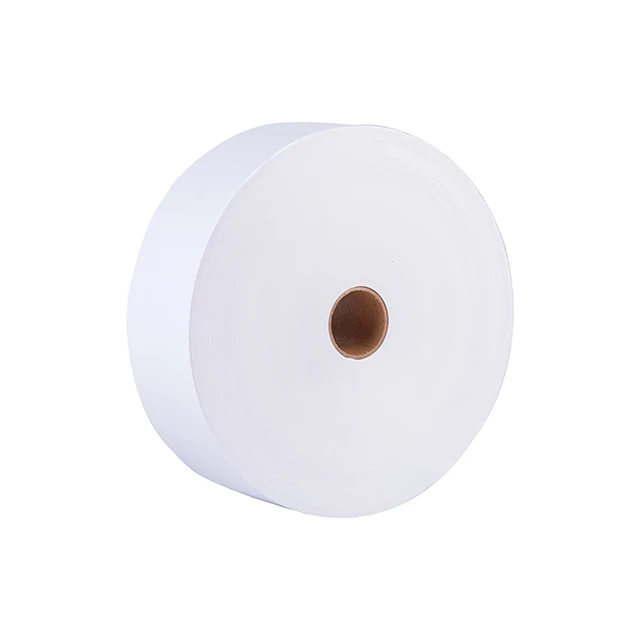 semigloss label eco masking tape 150 degrees 40.5cm 55gms polypropylene pp base label direct  transfer thermal jumbo roll