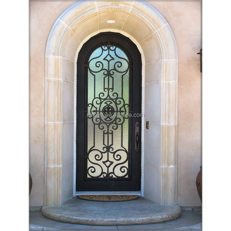 Classic House Interior Door Design Semicircular Arched Single for Wrought Iron Entry Doors Designs