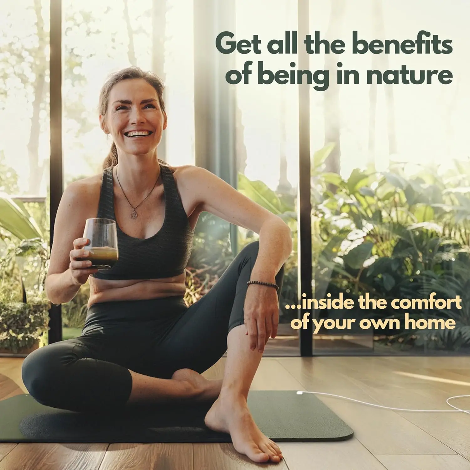 61*183cm Eco-Friendly Materials Thick And Comfortable Yoga Pilates Meditation Grounding Mat