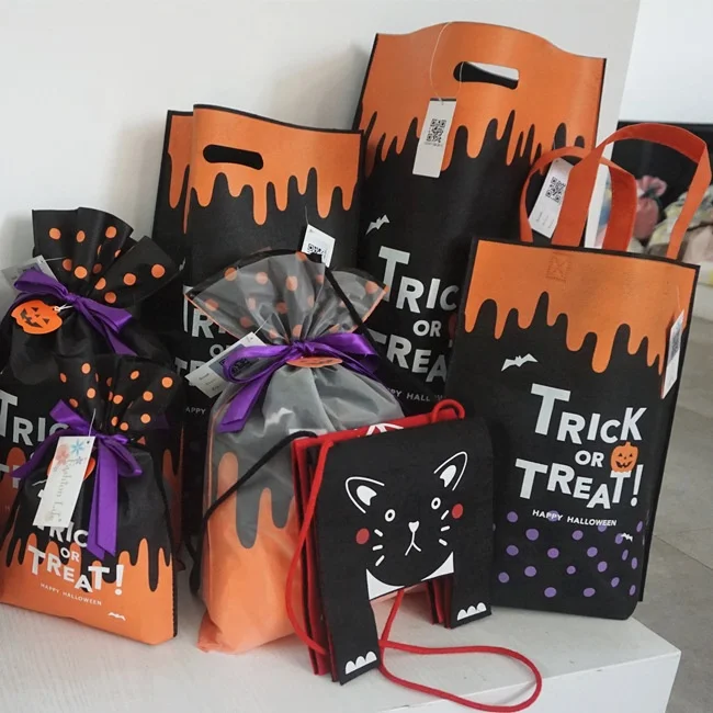 
Christmas Gift Toy Packaging Bag Non-woven Drawstring Pouches Customized Logo Printed Kids Gift Packing Bags 