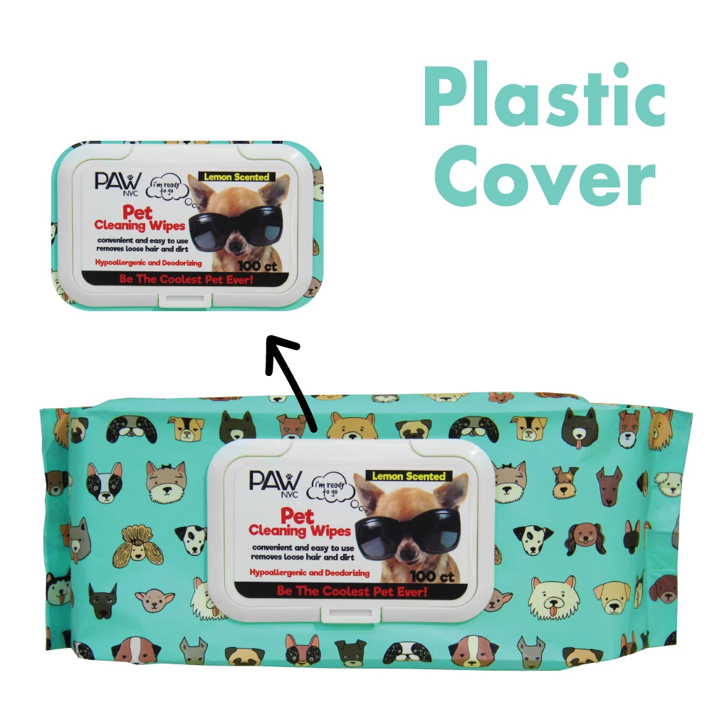 100% Biodegradable Bamboo Pet Wet Wipe for Dog Cat with Alcohol FREE