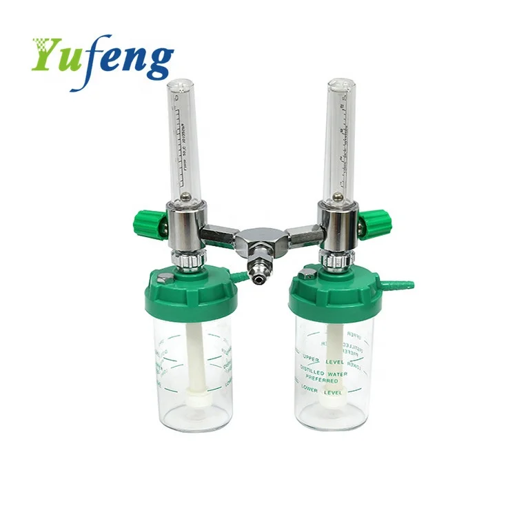 copper reduce valve Double Medical Appliances medical oxygen flow meter with rate
