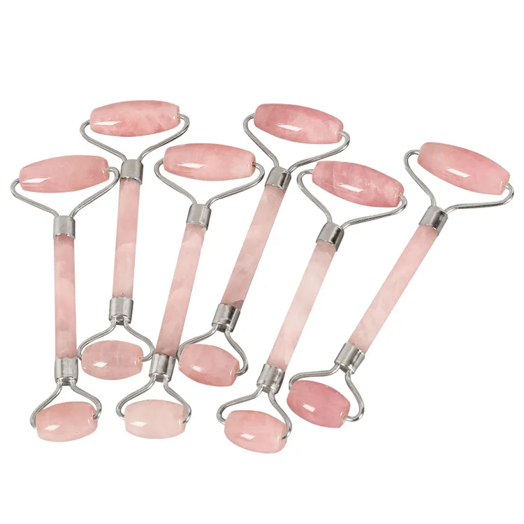 Best High Quality Anti Aging Face Lifting Jade Stone Cold Gemstone Natural Crystal Rose Quartz Massage Facial Jade Roller