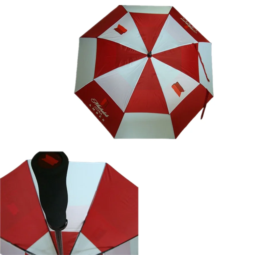 23 inches Cheap Windproof Blue and White Custom Logo Promotional Design Printing Straight Advertising Umbrella