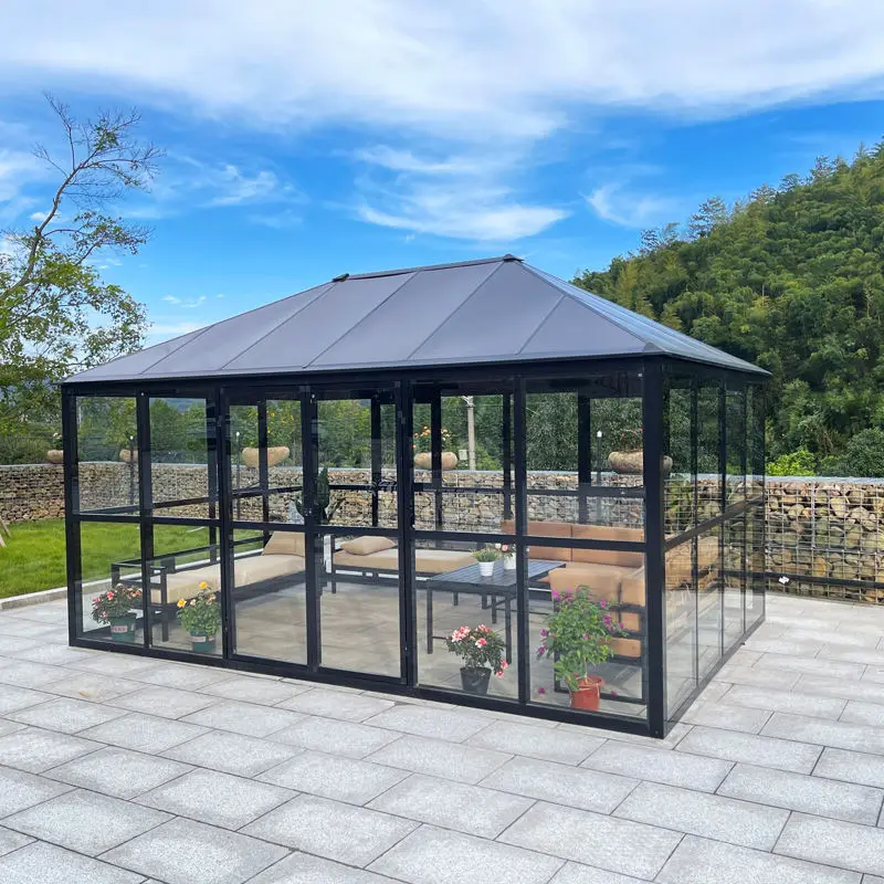 Professional Green House Supplies Wholesale Price Agricultural Glass Backyard Greenhouse From China