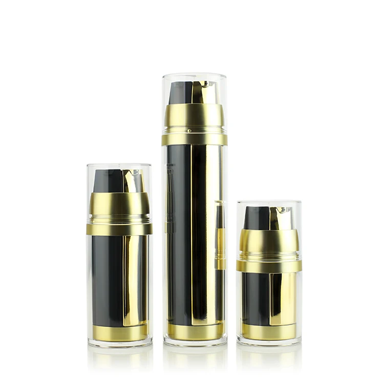 Plastic cosmetic bottle with double-tube multi-purpose skin care serum/lotion airless pump bottle 30/50/100ml