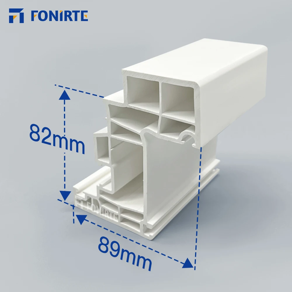 Europe Russia hot sale OEM ODM pure white 82mm series casement pvc profile windows and door upvc profile