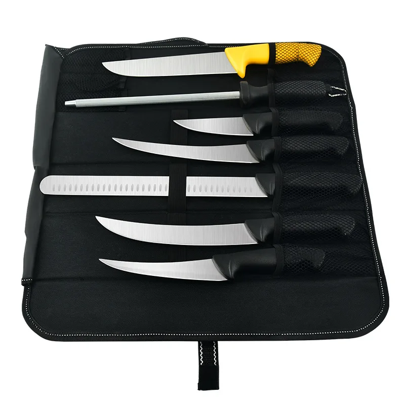 kitchen knife stainless steel Butcher kitchen with plastic handle chef knife set
