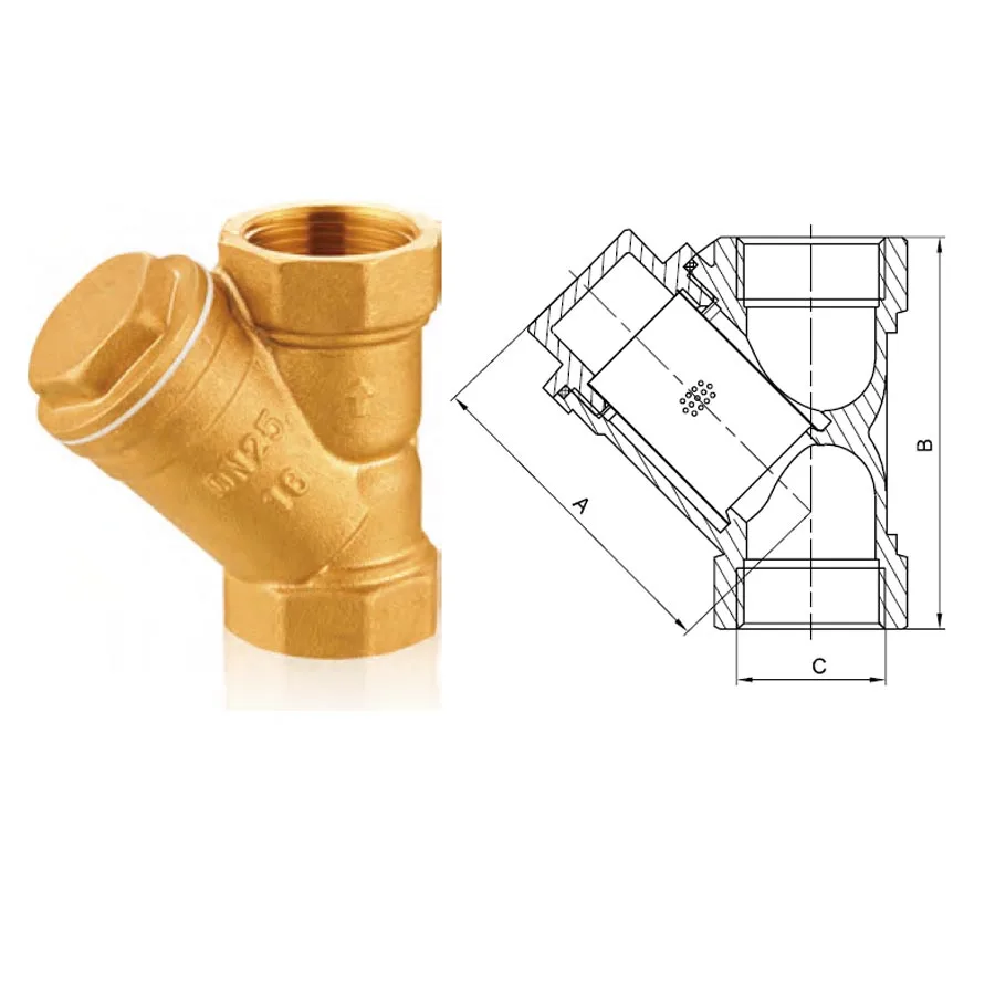 Forged Brass Y shape filter