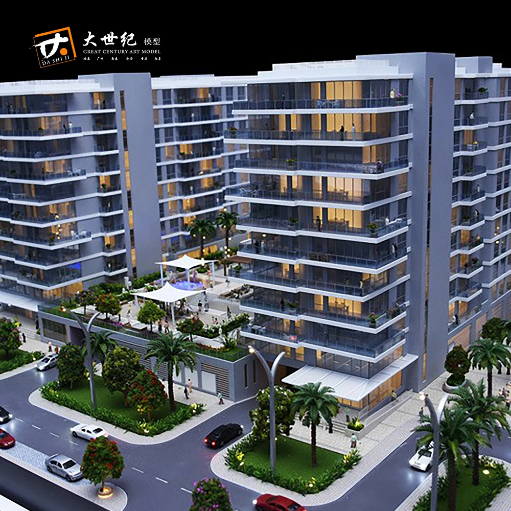 
Beautiful color 3d acrylic building model 3d max model 